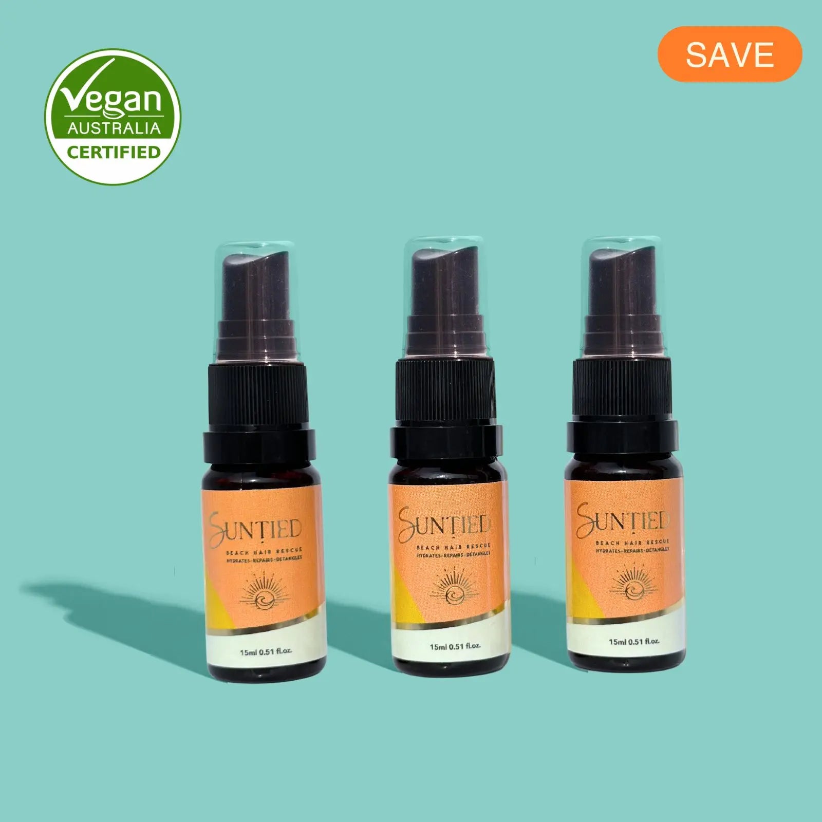 UV Protect + Repair Leave-in Conditioner Spray bundle with three mini bottles to hydrate, detangle, and protect hair on the go